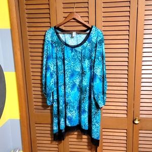 Catherines 3X Blue/Green Tunic - Great piece!